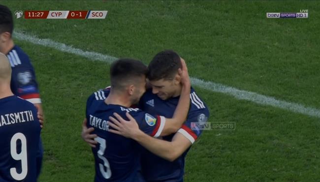 بلمسه رائعة اسكتلندا تسجل هدف م متع في مرمي قبرص بتصفيات امم اوروبا