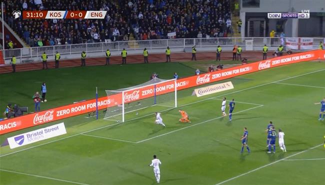 هدف انجلترا الاول في مرمي كوسوفو 1 0 تصفيات امم اوروبا