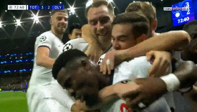 اهداف مباراة توتنهام واولمبياكوس 4 2 دوري ابطال اوروبا