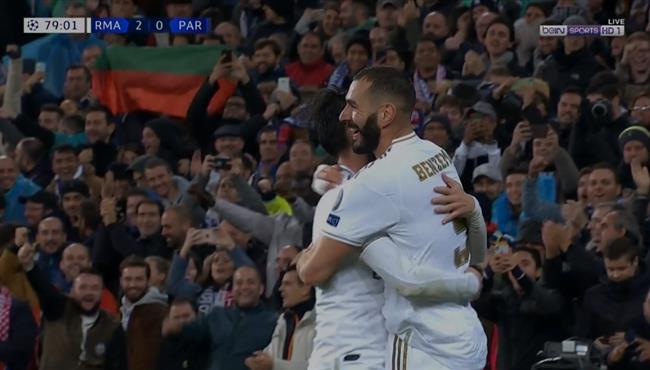هدف ريال مدريد الثاني في مرمي باريس سان جيرمان كريم بنزيما