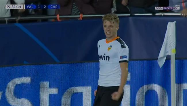 هدف تعادل فالنسيا الرائع مع تشيلسي 2 2 دوري ابطال اوروبا