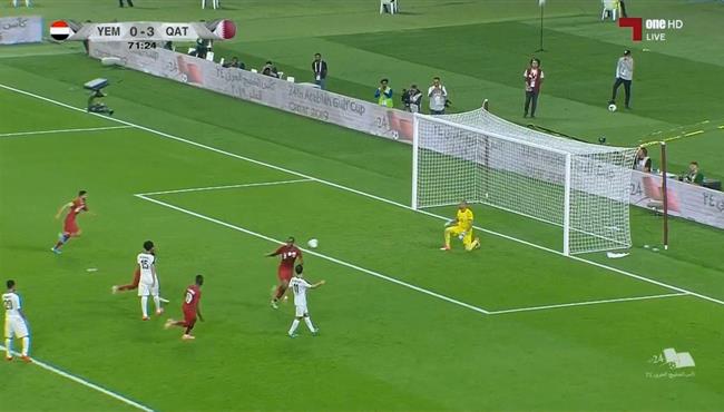 هدف قطر الرابع في مرمي اليمن 4 0 كأس الخليج