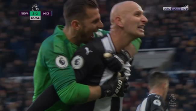 هدف تعادل نيوكاسل الرائع مع مانشستر سيتي 2 2 الدوري الانجليزي