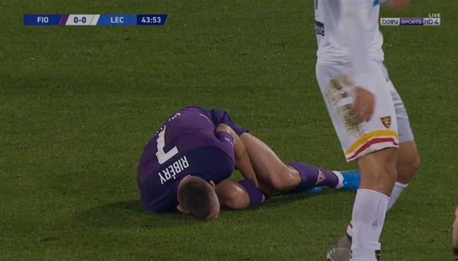 اصابة قوية لريبيري في مباراة فيورنتينا وليتشي بالدوري الايطالي