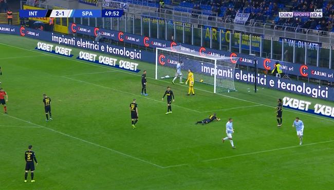 هدف سبال الاول في مرمي انتر ميلان الدوري الايطالي