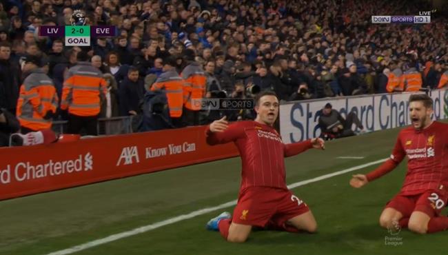 هدف ليفربول الثاني في مرمى ايفرتون شاكيري