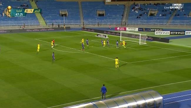 هدف النصر الثانى فى مرمى البكيرية 2 0 كاس خادم الحرمين