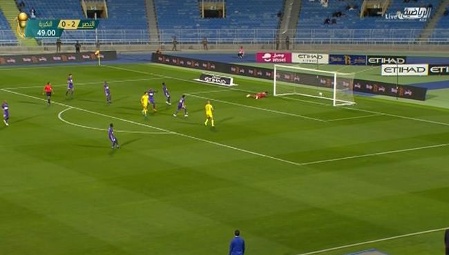 هدف النصر الثالث فى مرمى البكيرية 3 0 كاس خادم الحرمين