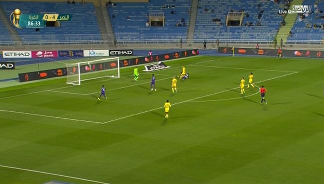 هدف البكيرية الاول فى مرمى النصر 4 1 كاس خادم الحرمين