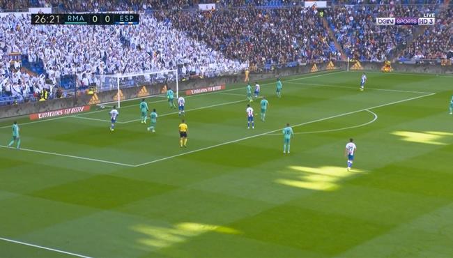 تصدي رائع من كورتوا في مباراة ريال مدريد واسبانيول