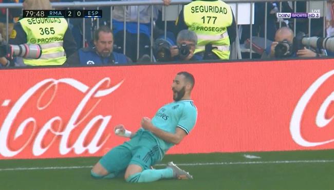 هدف ريال مدريد الثاني في مرمي اسبانيول بنزيما