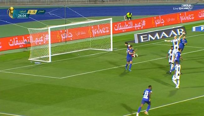 هدف الهلال الاول الرائع في مرمي الجبلين محمد الشلهوب