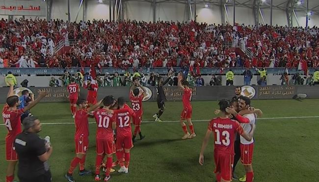 فرحة وبكاء لاعبي البحرين بعد الفوز علي السعودية في نهائي كأس الخليج