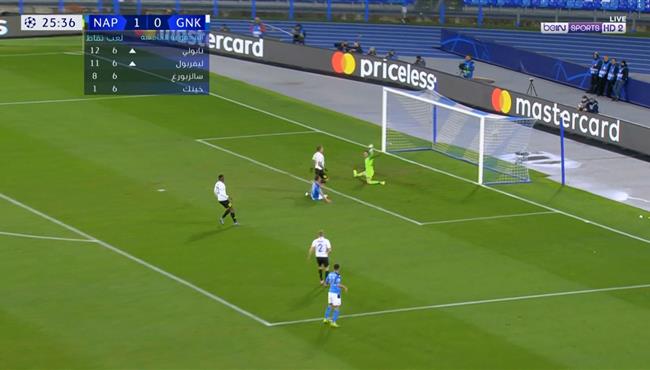 هدف نابولي الثاني في مرمي جينك دوري ابطال اوروبا