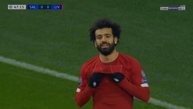 محمد صلاح يهدر فرصة هدف بطريقة لا تصدق امام سالزبورج