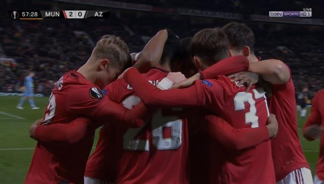 اهداف مباراة مانشستر يونايتد والكمار 4 0 الدوري الاوروبي