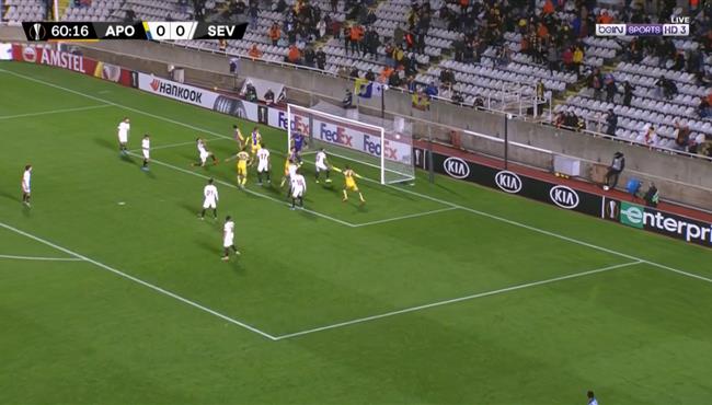 هدف فوز أبويل نيقوسيا على اشبيلية 1 0 الدوري الاوروبي