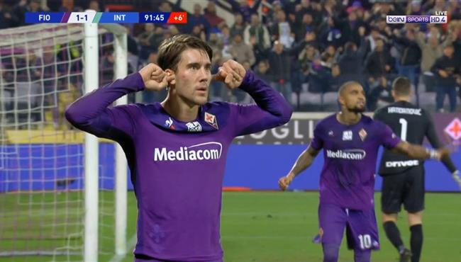 هدف تعادل فيورنتينا القاتل مع انتر ميلان 1 1 الدوري الايطالي