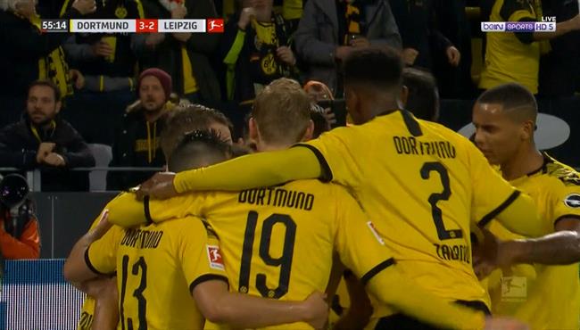 اهداف مباراة بوروسيا دورتموند ولايبزج 3 3 الدوري الالماني