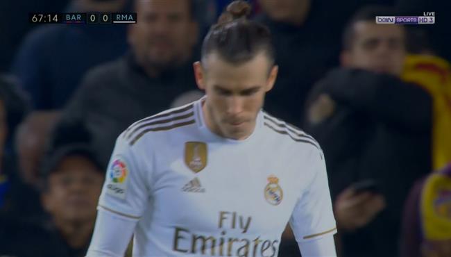 جاريث بيل يهدر فرصة خطيرة بريال مدريد امام برشلونة
