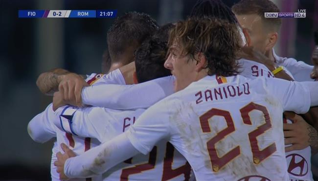 اهداف مباراة روما وفيورنتينا 4 1 الدوري الايطالي