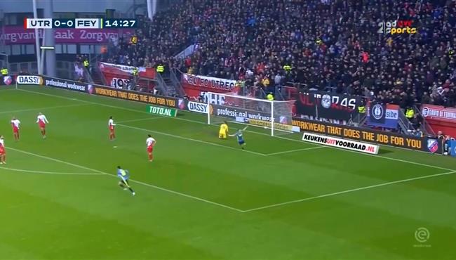 هدف عالمي في مباراة فينورد روتردام واوتريخت بالدوري الهولندي