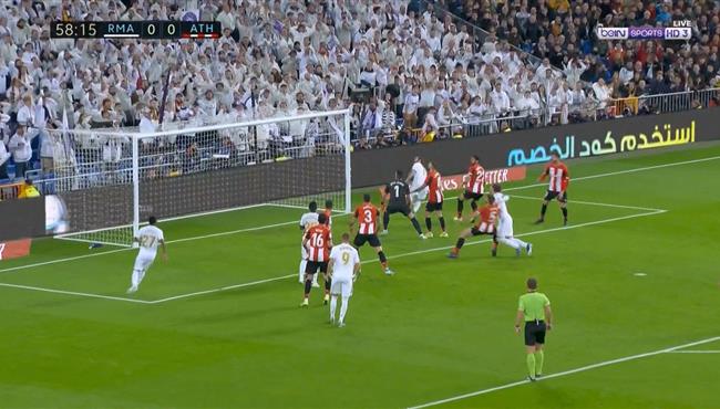 العارضة تحرم ناتشو من تسجيل هدف ريال مدريد الاول في مرمي اتلتيك بلباو