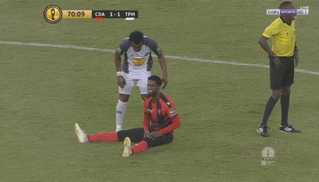 اصابة لاعب اول اغسطس وخروجه امام مازيمبي في دوري ابطال افريقيا