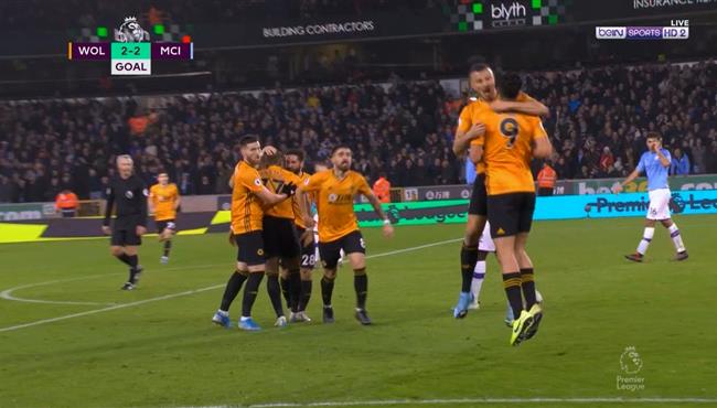 هدف تعادل ولفرهامبتون مع مانشستر سيتي 2 2 الدوري الانجليزي