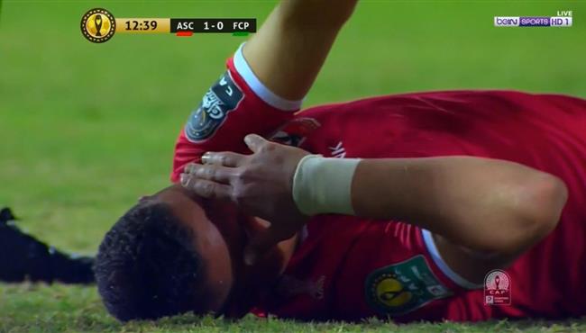 اصابة سعد سمير وخروجه في مباراة الاهلي وبلاتينيوم
