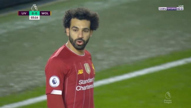 محمد صلاح يهدر هدف محقق امام ولفرهامبتون في الدوري الانجليزي