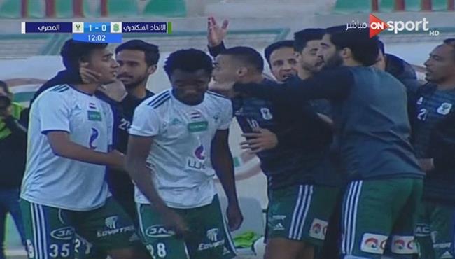 هدف المصري الاول في مرمي الاتحاد السكندري بالدوري المصري
