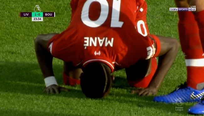 هدف ليفربول الاول في مرمي بورنموث ساديو ماني