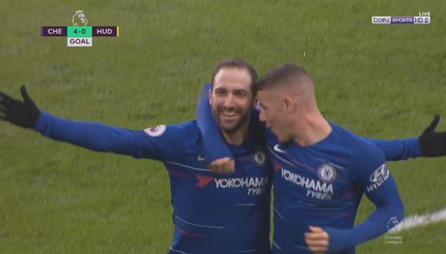 هدف هيجواين الثاني في مرمي هدرسفيلد بالدوري الانجليزي