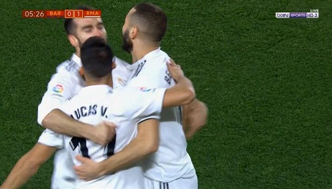 هدف ريال مدريد الاول في مرمي برشلونة تعليق حفيظ دراجي