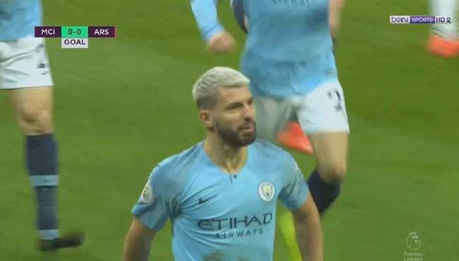 هاتريك اجويرو في مرمي ارسنال بالدوري الانجليزي