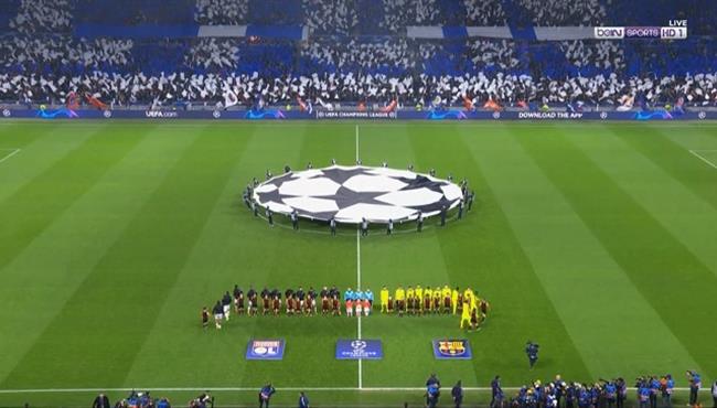 ملخص مباراة برشلونة وليون في دوري ابطال اوروبا