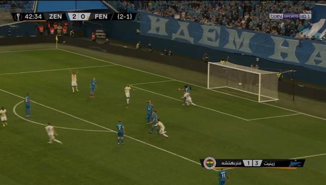 هدف رائع في مباراة زينيت سانت بطرسبرج وفناربخشة بالدوري الاوروبي
