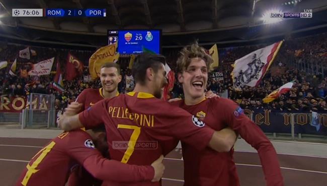 اهداف مباراة روما وبورتو 2 1 تعليق حفيظ دراجي