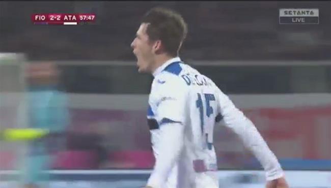 هدف صاروخي في مباراة اتلانتا وفيورنتينا بكأس ايطاليا