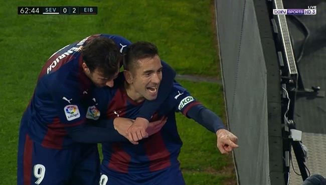 اهداف مباراة ايبار واشبيلية 2 2 الدوري الاسباني