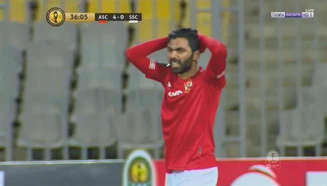 حسين الشحات يهدر انفراد امام مرمي سيمبا