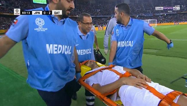 اصابة قوية لبوعلام خوخي وخروجة في مباراة قطر واليابان بكأس اسيا