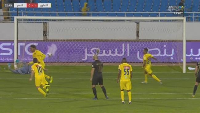 هدف التعاون الثاني في مرمي النصر بالدوري السعودي