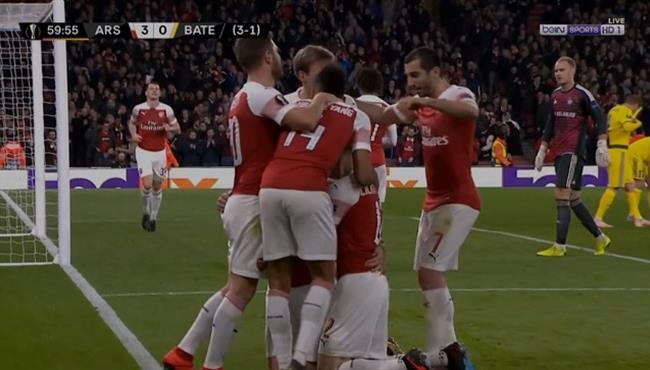 اهداف مباراة ارسنال وباتي بوريسوف 3 0 الدوري الاوروبي