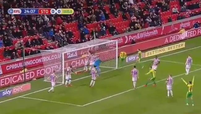 اسيست احمد حجازي في مباراة وست بروميتش وستوك سيتي بالتشامبيونشيب