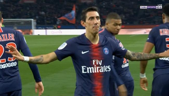 هدف دي ماريا العالمي في مرمي مونبلييه بالدوري الفرنسي