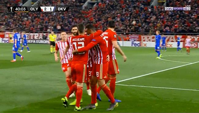اهداف مباراة اولمبياكوس ودينامو كييف 2 2 الدوري الاوروبي