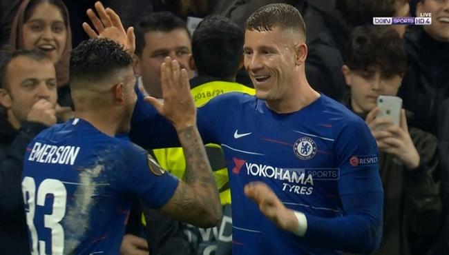 هدف رائع في مباراة تشيلسي ومالمو بالدوري الاوروبي