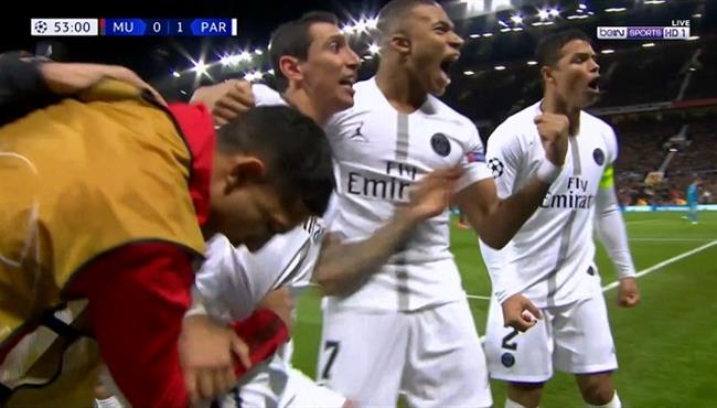 هدف باريس سان جيرمان الاول في مرمي مانشستر يونايتد بتعليق عصام الشوالي